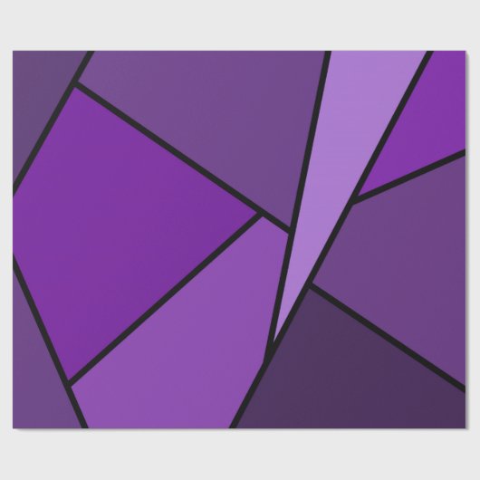 Abstrakte Lila Polygons-Geschenkpackung Geschenkpapier (Flach)