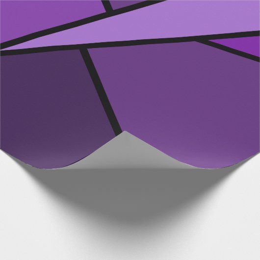 Abstrakte Lila Polygons-Geschenkpackung Geschenkpapier (Ecke)