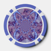 Abstrakte Lila Psychedelic Vibrant Boho Art Pokerchips (Rückseite)