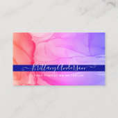 Abstrakte Lila Rosa Personalisierte Loyalitätskart Treuekarte (Rückseite)