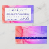 Abstrakte Lila Rosa Personalisierte Loyalitätskart Treuekarte (Vorne/Hinten)