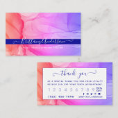 Abstrakte Lila Rosa Personalisierte Loyalitätskart Treuekarte (Vorne/Hinten)