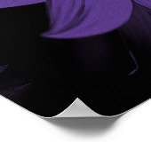 Abstrakte Lila Sonnenblume Poster (Ecke)