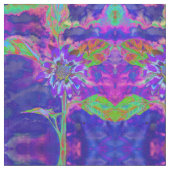 Abstrakte lila Sonnenblume | Retrofunky Stoff (Nahaufnahme)
