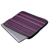 Abstrakte Lila Streifen Laptopschutzhülle (Vorne Knopf)