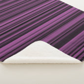 Abstrakte Lila Streifen Sherpadecke (3/4)