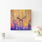 Abstrakte Lila Uhr (Zuhause)