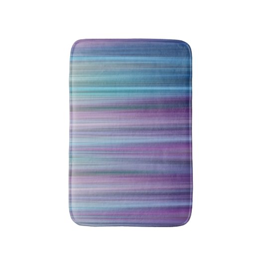 Abstrakte lila und aquamarine Steigung Stripes Badematte (Vorderseite Vertikal)