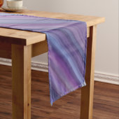 Abstrakte lila und aquamarine Steigung Stripes Kurzer Tischläufer (Beispiel)