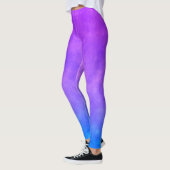 Abstrakte Lila und blaue Leggings (Links)
