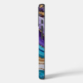 Abstrakte Lila und Blaue Topografie Case-Mate iPhone Hülle (Rückseite / Links)