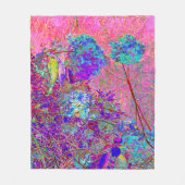 Abstrakte Lila und Blue Hydrangea mit Magenta Fleecedecke (Vorderseite)