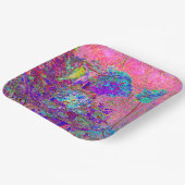 Abstrakte Lila und Blue Hydrangea mit Magenta Pappteller (Gewinkelt)