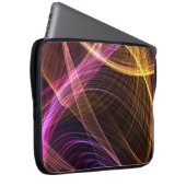 ABSTRAKTE Lila und Goldlaptop-Hülsen Laptopschutzhülle (Vorne Rechts)