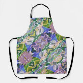 Abstrakte lila und grüne Pastete Schürze (Vorderseite)