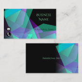 Abstrakte Lila und grüne Visitenkarte (Vorne/Hinten)
