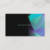 Abstrakte Lila und grüne Visitenkarte (Rückseite)