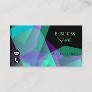 Abstrakte Lila und grüne Visitenkarte