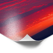 Abstrakte Lila und orangefarbene Sonnenuntergänge Fotodruck (Ecke)