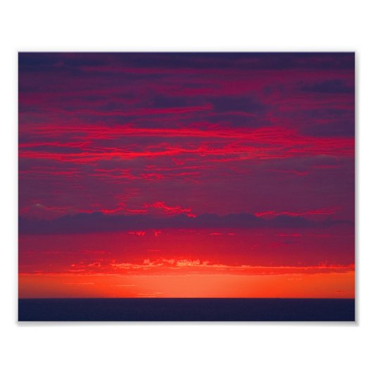 Abstrakte Lila und orangefarbene Sonnenuntergänge Fotodruck (Vorne)