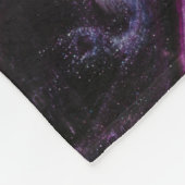abstrakte lila und rosa Malerei Fleecedecke (Ecke)