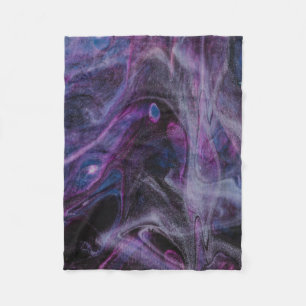 Abstrakte lila und rosa Malerei Fleecedecke
