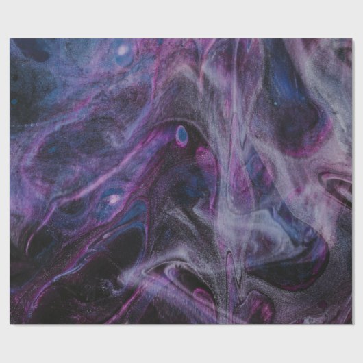 abstrakte lila und rosa Malerei Geschenkpapier (Flach)