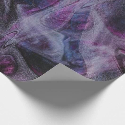 abstrakte lila und rosa Malerei Geschenkpapier (Ecke)