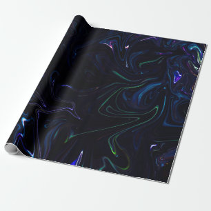 Abstrakte lila und schwarze Malerei Geschenkpapier