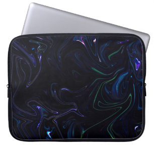 abstrakte lila und schwarze Malerei Laptopschutzhülle