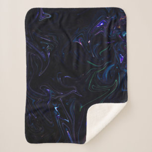 Abstrakte lila und schwarze Malerei Sherpadecke