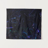 abstrakte lila und schwarze Malerei Wandteppich (Vorderseite (Horizontal))