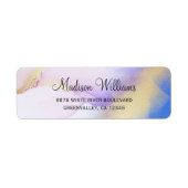 Abstrakte Lila Watercolor Gold Luxus-Adresse (Vorne)