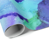 abstrakte lila-weiße Malerei Geschenkpapier (Rolleneckpunkt)