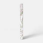 Abstrakte Lila weiße Punkte Samsung Galaxy Hülle (Linke Seite)