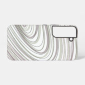 Abstrakte Lila weiße Wirbel Samsung Galaxy Hülle (Rückseite (Horizontal))