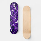 Abstrakte Lila Welle Skateboard (Vorderseite)