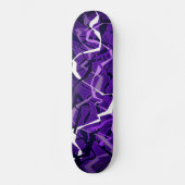 Abstrakte Lila Welle Skateboard (Vorderseite)
