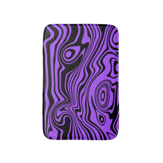 Abstrakte Lila Wellen Badematte wählen Farben (Vorderseite Vertikal)