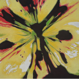 abstrakte Lilie-Blume blockiert helle und farbenfr Puzzle