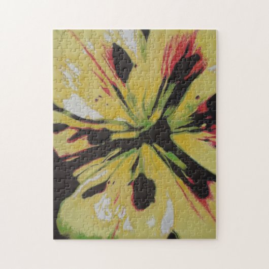 abstrakte Lilie-Blume blockiert helle und farbenfr Puzzle (Vertikal)