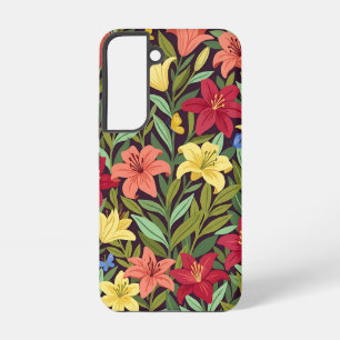 Abstrakte Lilien Schmetterling Botanische Samsung Galaxy Hülle