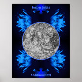 Abstrakte Lily Lotus Blume Erstellen Sie Ihr eigen Poster (Vorne)