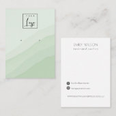 Abstrakte Lime Green Stud Wave Logodarstellung Visitenkarte (Vorne/Hinten)