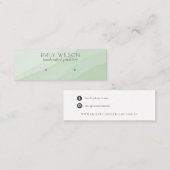 Abstrakte Lime Green Waves Stuhlvorratsanzeige Mini Visitenkarte (Vorne/Hinten)