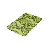 Abstrakte Limon-grüne Fern-Blätter Bath Mat Badematte (Schrägansicht)
