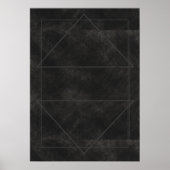 Abstrakte Limone Wash in Schwarz und Grau Poster (Vorne)