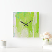 abstrakte Linde Quadratische Wanduhr (Zuhause)