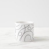 Abstrakte Line Art Espresso Tasse (Vorderseite)