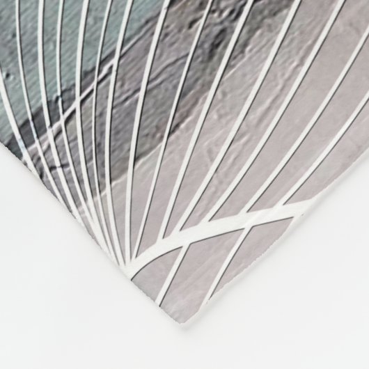 Abstrakte Lineararbeit florale Kunst mit fetten Pe Fleecedecke (Ecke)